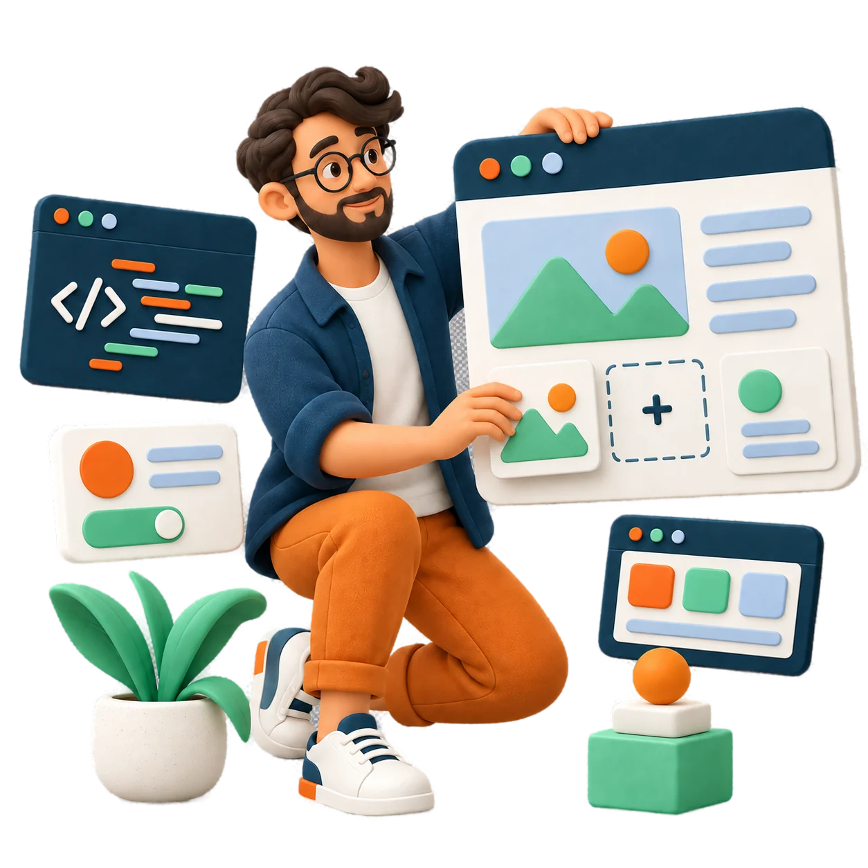 Illustration de la conception d’un site internet : contenus, parcours et interface