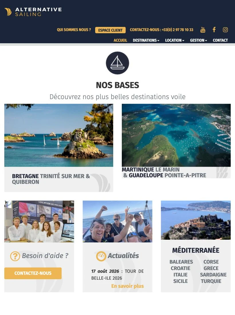 Alternative Sailing sur tablette