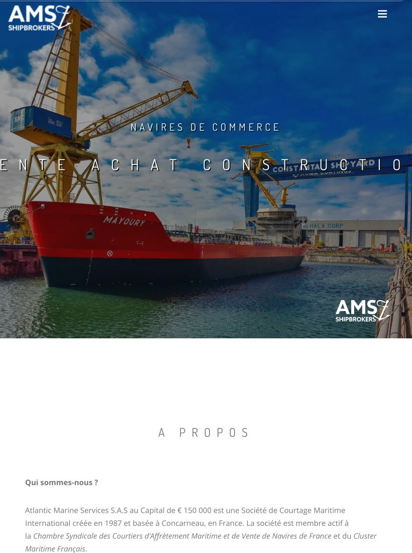 Atlantic Marine Services sur tablette