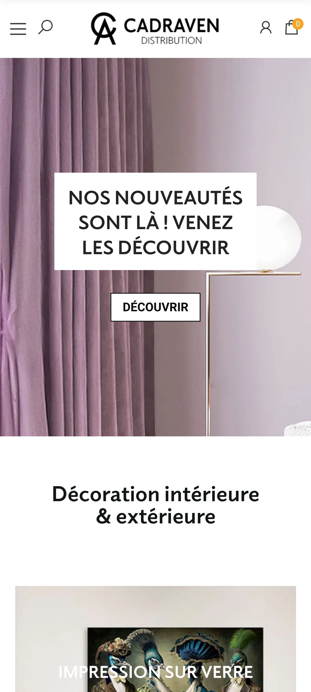 Cadraven Distribution sur smartphone