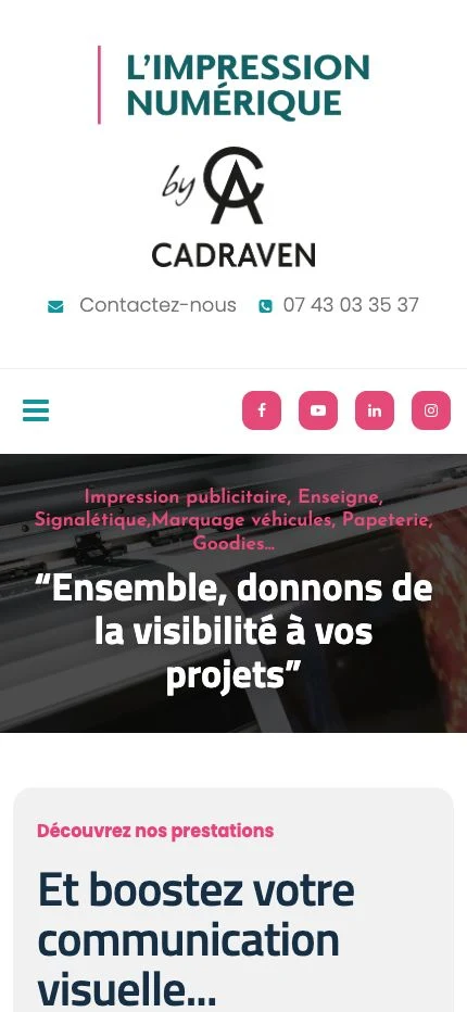 Cadraven Impression sur smartphone