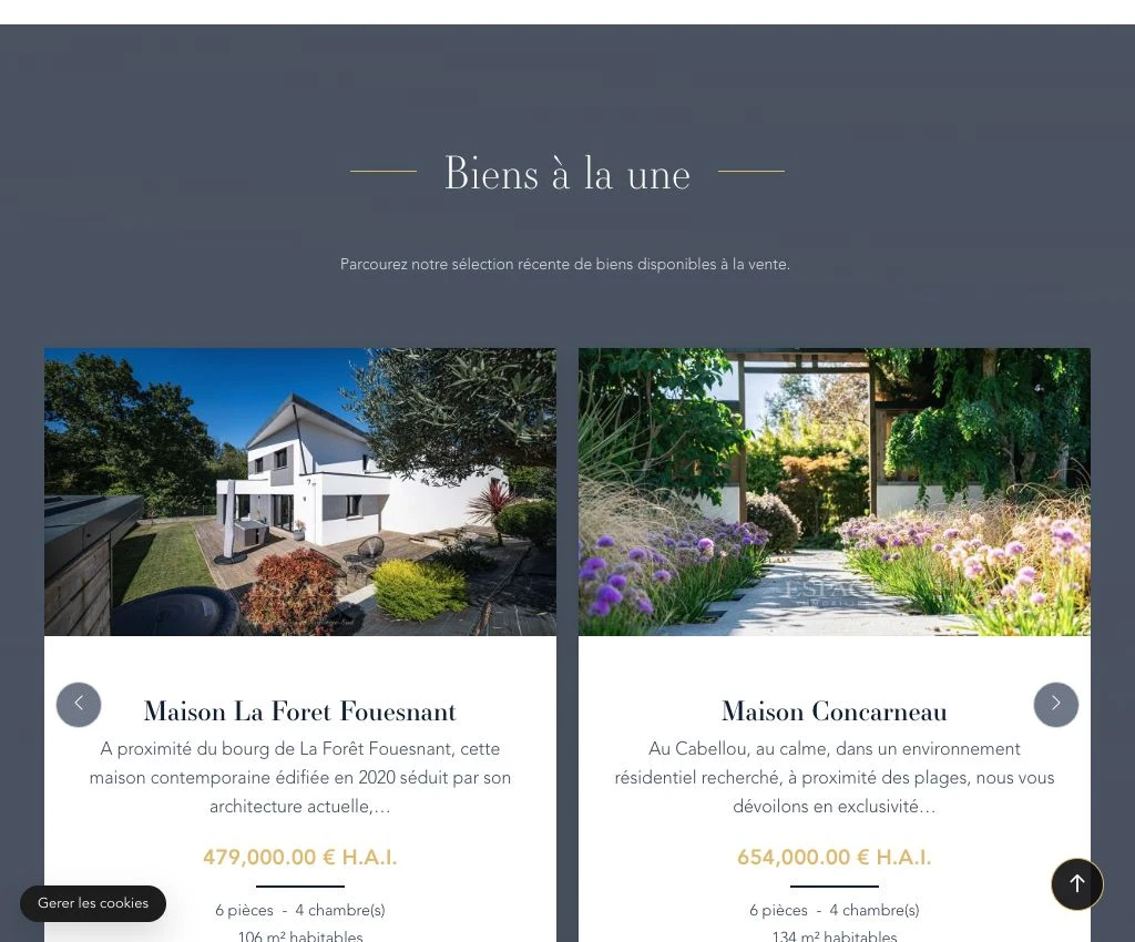 Espace Immobilier 29 Sud sur tablette