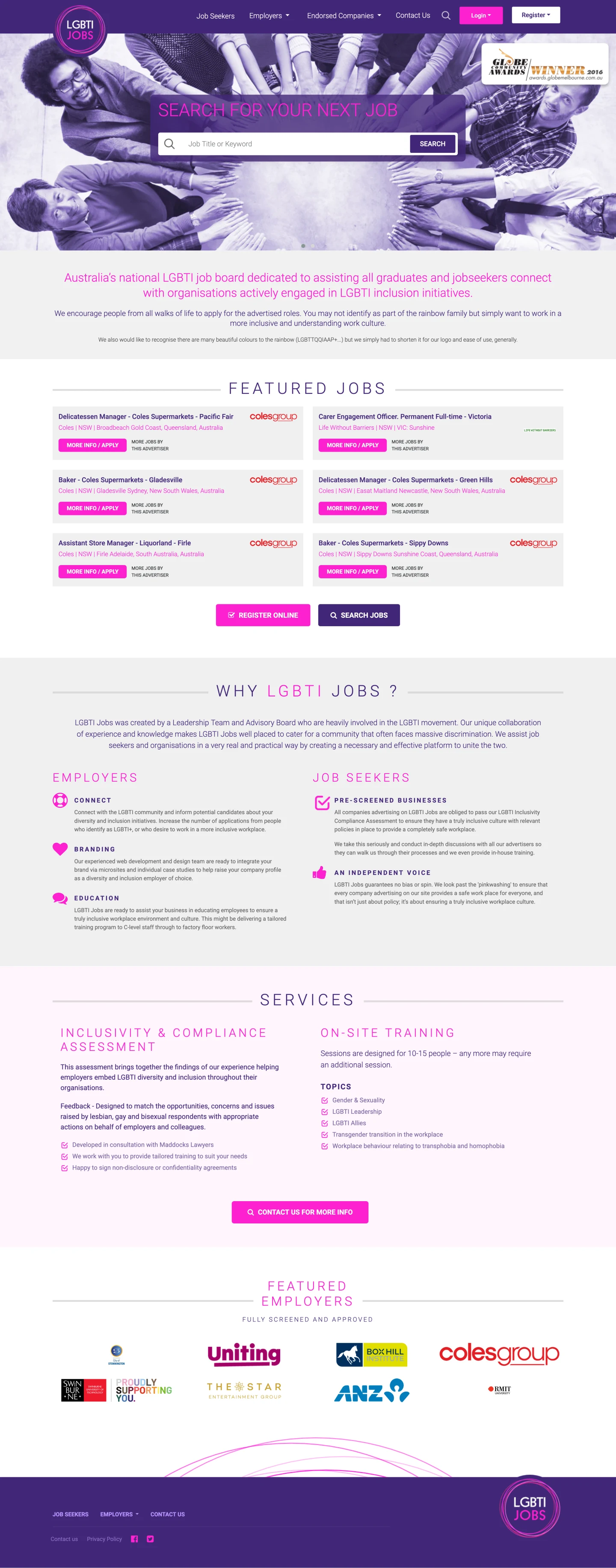 LGBTI Jobs sur ordinateur