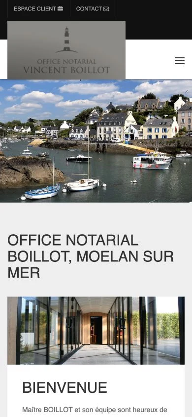 Notaire Moëlan sur smartphone