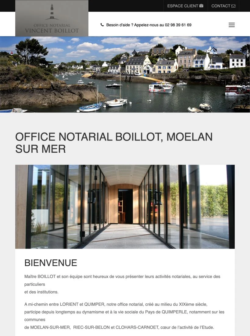 Notaire Moëlan sur tablette
