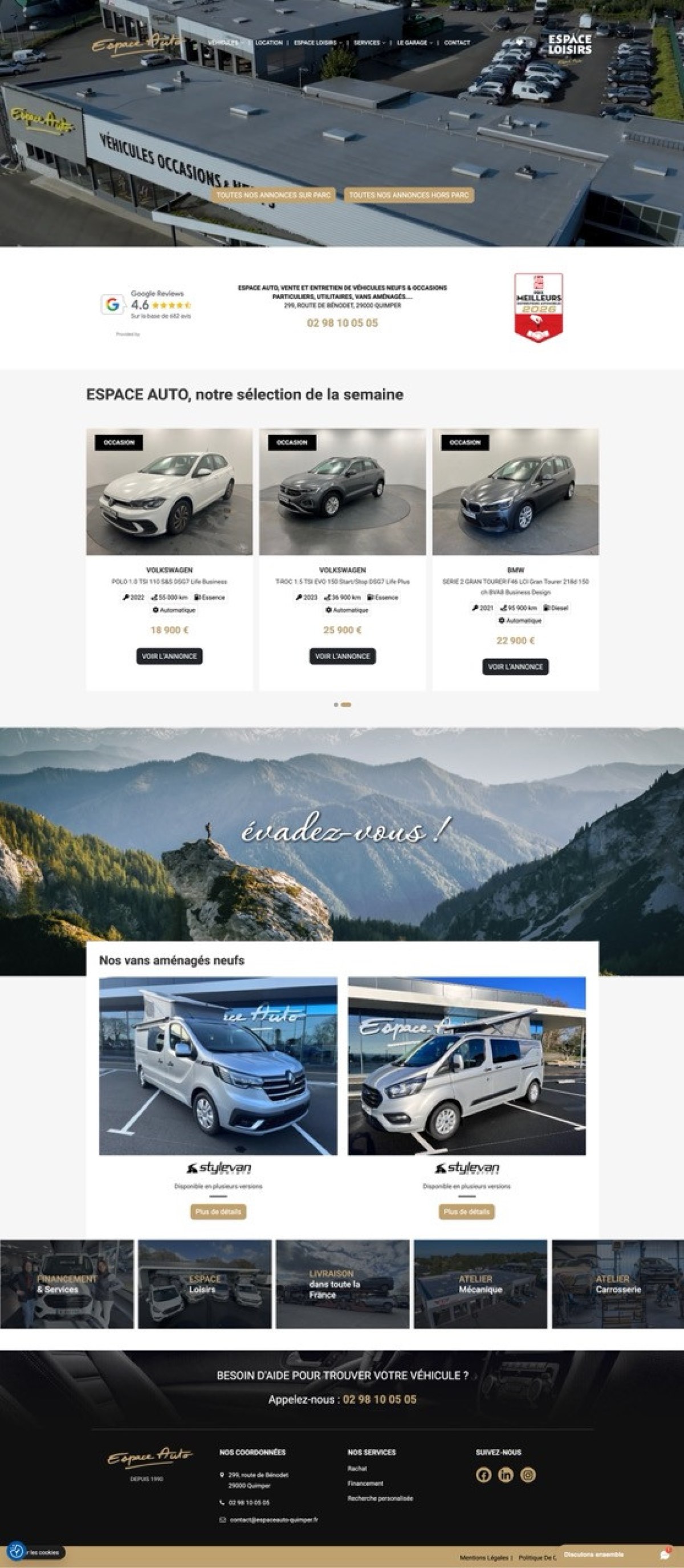 Aperçu du projet Espace Auto Quimper